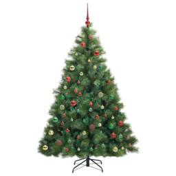 Berkfield Home Artificial Christmas Tree with 300 LEDs Green 180 cm PE & PVC - thumbnail 6