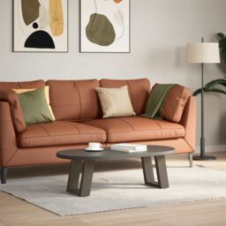 Berkfield Home Coffee Table Legs U-Shaped 2 pcs Natural Steel 30x(30-31) cm Steel in Brown - thumbnail 3