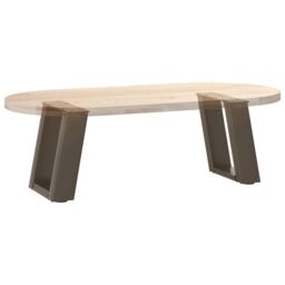 Berkfield Home Coffee Table Legs U-Shaped 2 pcs Natural Steel 30x(30-31) cm Steel in Brown - thumbnail 8