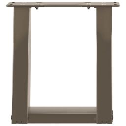Berkfield Home Coffee Table Legs U-Shaped 2 pcs Natural Steel 30x(30-31) cm Steel in Brown - thumbnail 5