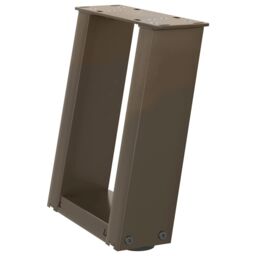 Berkfield Home Coffee Table Legs U-Shaped 2 pcs Natural Steel 30x(30-31) cm Steel in Brown - thumbnail 4