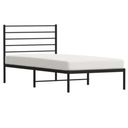 Berkfield Home Metal Bed Frame with Headboard Black 100x190 cm - thumbnail 4