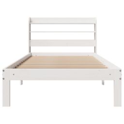 Berkfield Home Bed Frame with Headboard without Mattress White 100x200 cm - thumbnail 4