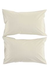 CHRISTY Pure Cotton Percale Standard Pillowcase Pair in Beige - thumbnail 3