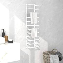 Berkfield Home Towel Rack White 24x12x96 cm Steel - Size: 24 x 12 x 96 cm