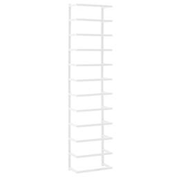 Berkfield Home Towel Rack White 24x12x96 cm Steel - Size: 24 x 12 x 96 cm - thumbnail 2