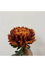 KDMD Chrysanthemum Dark Orange Artificial Flowers - thumbnail 4