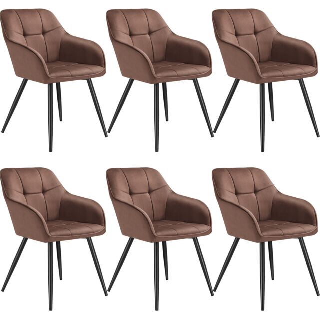 tectake Dining Chair Marilyn Per Piece - Brown/Black in Brown - Size: 1 Pack - image 1