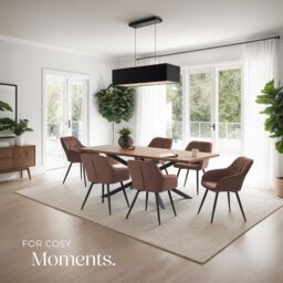 tectake Dining Chair Marilyn Per Piece - Brown/Black in Brown - Size: 1 Pack - thumbnail 8