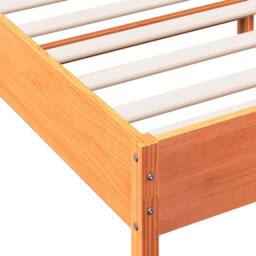 Berkfield Home Bed Frame without Mattress Wax Brown 100x200 cm Solid Wood Pine - thumbnail 7