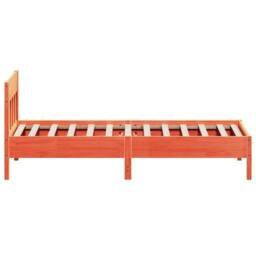 Berkfield Home Bed Frame without Mattress Wax Brown 100x200 cm Solid Wood Pine - thumbnail 5