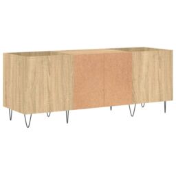Berkfield Home Record Cabinet Sonoma Oak 121x38x48 cm Engineered Wood in Brown - Size: 121 x 38 x 48 cm - thumbnail 6