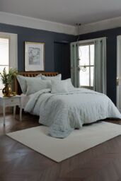 "The Lyndon Company Versailles Eyelet Pair of Curtains - Jacquard Lined - 72"" or 90"" Drop - Deyongs 1846 - Size: 168 cm width x 229 cm drop" - thumbnail 2