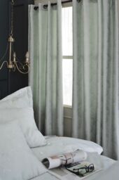 "The Lyndon Company Versailles Eyelet Pair of Curtains - Jacquard Lined - 72"" or 90"" Drop - Deyongs 1846 - Size: 168 cm width x 229 cm drop" - thumbnail 1