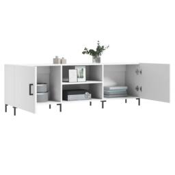Berkfield Home TV Cabinet White 150x30x50 cm Engineered Wood - Size: 150 x 30 x 50 cm - thumbnail 4