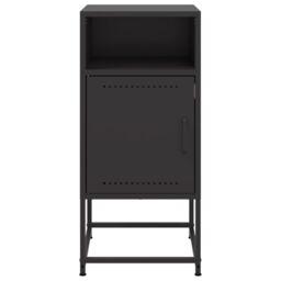 Berkfield Home Bedside Cabinets 2 pcs Black 36x39x78 cm Steel - Size: 36 x 39 x 78 cm - thumbnail 6