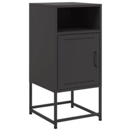 Berkfield Home Bedside Cabinets 2 pcs Black 36x39x78 cm Steel - Size: 36 x 39 x 78 cm - thumbnail 5