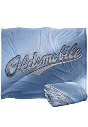 General Motors Oldsmobile Chrome Logo Silky Touch Super Soft Throw Blanket 152 X 127 cm in White - thumbnail 2