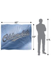 General Motors Oldsmobile Chrome Logo Silky Touch Super Soft Throw Blanket 152 X 127 cm in White - thumbnail 5