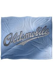 General Motors Oldsmobile Chrome Logo Silky Touch Super Soft Throw Blanket 152 X 127 cm in White