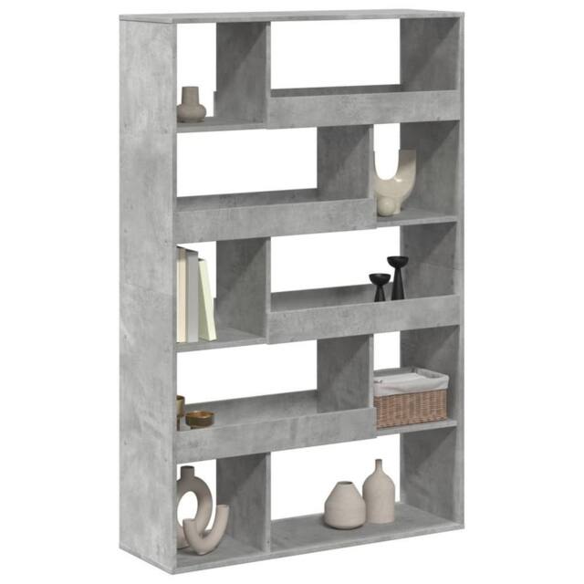 Berkfield Home Classic Bookcase Concrete Grey 100x33x156.5 cm Engineered Wood - image 1