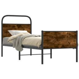 Berkfield Home Elegant Bed Frame without Mattress 80x200 cm Sonoma Oak Engineere in Brown - thumbnail 3
