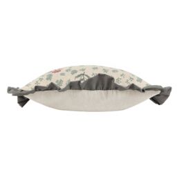 Paoletti Linen Renata Floral Printed Ruffle Cushion - Size: 50 cm x 50 cm - thumbnail 4
