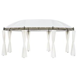 Berkfield Home Gazebo Cream White 530x350x265 cm in Beige - Size: 530 x 350 x 265 cm - thumbnail 1