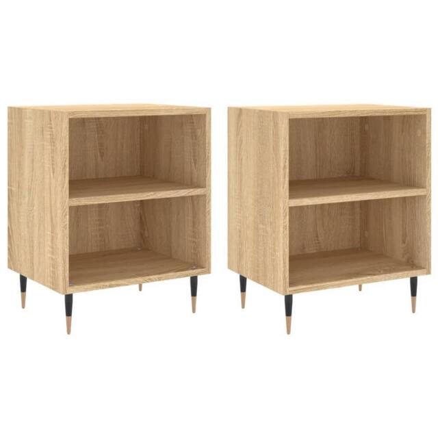 Berkfield Home Bedside Cabinets 2 pcs Sonoma Oak 40x30x50 cm Engineered Wood in Brown - Size: 40 x 30 x 50 cm - image 1