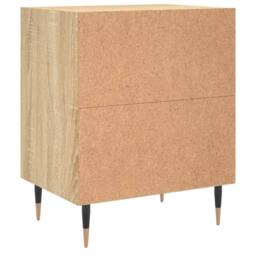 Berkfield Home Bedside Cabinets 2 pcs Sonoma Oak 40x30x50 cm Engineered Wood in Brown - Size: 40 x 30 x 50 cm - thumbnail 7