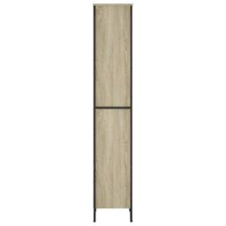 Berkfield Home Modern Bookcase Sonoma Oak 50x31x169 cm Engineered Wood in Light Tan - Size: 50 x 31 x 169 cm - thumbnail 5
