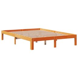 Berkfield Home Bookcase Bed without Mattress Wax Brown 135x190 cm Doouble Solid Wood Pine - thumbnail 5