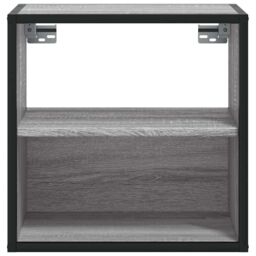 Berkfield Home Wall-mounted Bedside Cabinet Grey Sonoma 40x31x39.5 cm - thumbnail 5