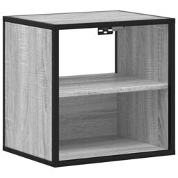 Berkfield Home Wall-mounted Bedside Cabinet Grey Sonoma 40x31x39.5 cm - thumbnail 2