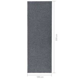 Berkfield Home Modern Dirt Trapper Carpet Runner 100x350 cm Grey - Size: 100 cm diameter - thumbnail 7