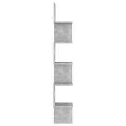 Berkfield Home Wall Corner Shelf Concrete Grey 20x20x127.5 cm Engineered Wood - thumbnail 3