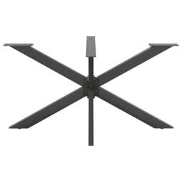 Berkfield Home Dining Table Leg Spider Shape Anthracite 150x78x(72-73) cm Steel in Dark Grey - thumbnail 3