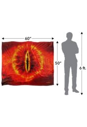 Lord of the Rings The Blanket, 152x127 cm Eye of Sauron Silky Touch Super Soft Throw Blanket in White - thumbnail 5