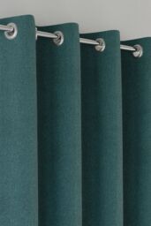Enhanced Living 100% Blackout Curtains - Thermal/Energy Saving Linen Look Pair with Eyelets For Living Room & Bedrooms - thumbnail 2
