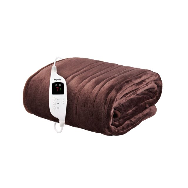 Emperial Electric Heated Throw Blanket in Brown - Size: 130 cm x160 cm - image 1