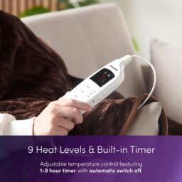 Emperial Electric Heated Throw Blanket in Brown - Size: 130 cm x160 cm - thumbnail 2