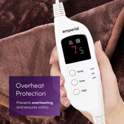 Emperial Electric Heated Throw Blanket in Brown - Size: 130 cm x160 cm - thumbnail 6