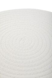 Orsina Durable White Cotton Rope Stool, Stylish Kitchen Stool For Bedroom, Versatile Design Bar Stool For Guests in Grey - thumbnail 3