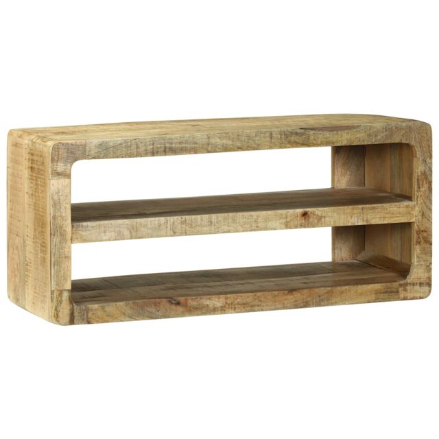 Berkfield Home TV Cabinet 80x32x36 cm Solid Wood Mango in Brown - Size: 80 x 32 x 36 cm - image 1