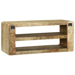 Berkfield Home TV Cabinet 80x32x36 cm Solid Wood Mango in Brown - Size: 80 x 32 x 36 cm - thumbnail 5