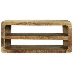 Berkfield Home TV Cabinet 80x32x36 cm Solid Wood Mango in Brown - Size: 80 x 32 x 36 cm - thumbnail 3