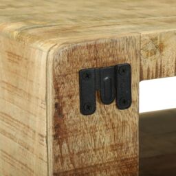 Berkfield Home TV Cabinet 80x32x36 cm Solid Wood Mango in Brown - Size: 80 x 32 x 36 cm - thumbnail 7