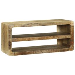 Berkfield Home TV Cabinet 80x32x36 cm Solid Wood Mango in Brown - Size: 80 x 32 x 36 cm - thumbnail 6