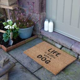 Artsy Mats Life Is Better With A Dog Doormat (60 x 40cm) in Brown - Size: 40 cm x 60 cm - thumbnail 3
