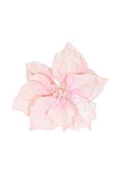 KDMD Pink Velvet Poinsettia with Clip Dia25cm - thumbnail 2